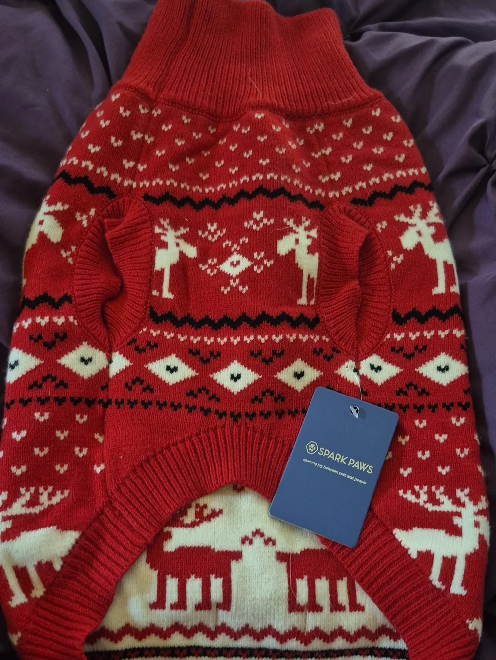 Spark Paws Christmas Knit Dog Sweater – Ultra Soft Warm Winter Dog Sweater 2XL